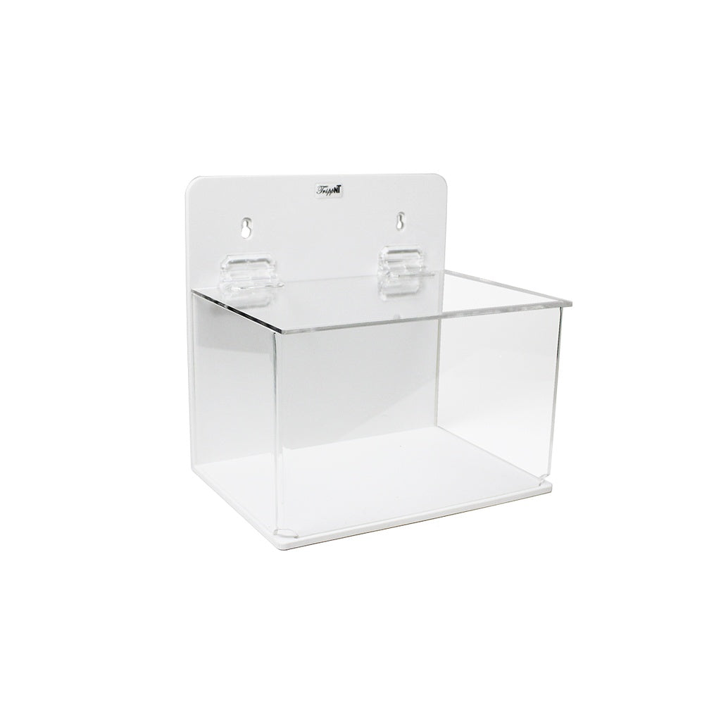 TrippNT 51043 Large Lab Box with Lid White PVC Clear Acrylic Full View