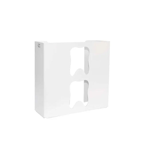 TrippNT 51054 Priced Right Double Tooth Glove Box Dispenser - Two-Bay Vertically Stacked White Styrene