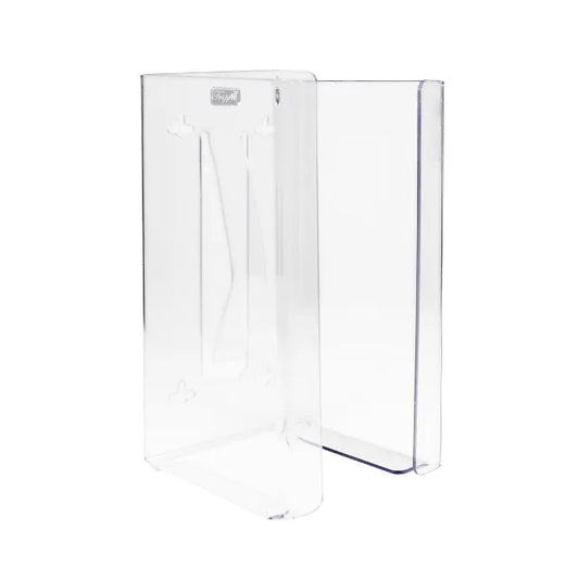 TrippNT 51140 — primary hero, large PETG tissue box holder — clear shatterproof PETG open tension wall holder for 100-count tissue boxes