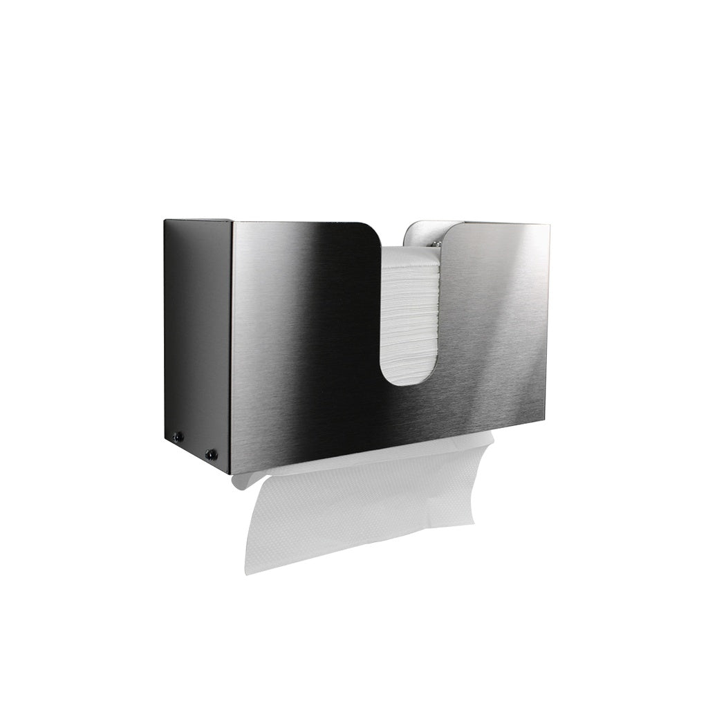 TrippNT 51283 Stainless Steel Dual Dispensing Paper Towel Holder Front View