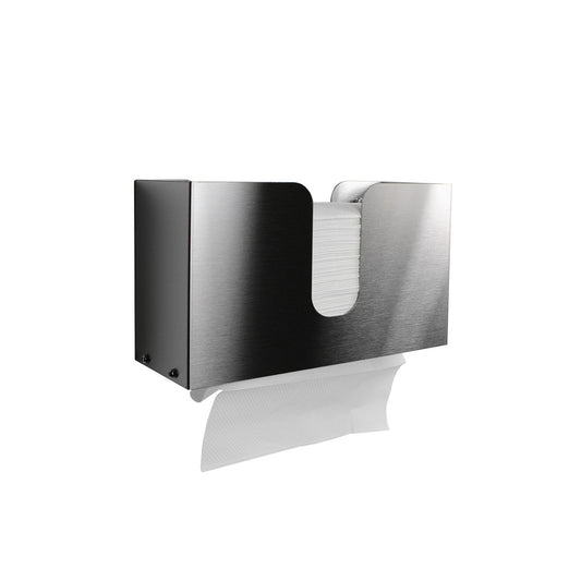 TrippNT 51283 Stainless Steel Dual Dispensing Paper Towel Holder Front View