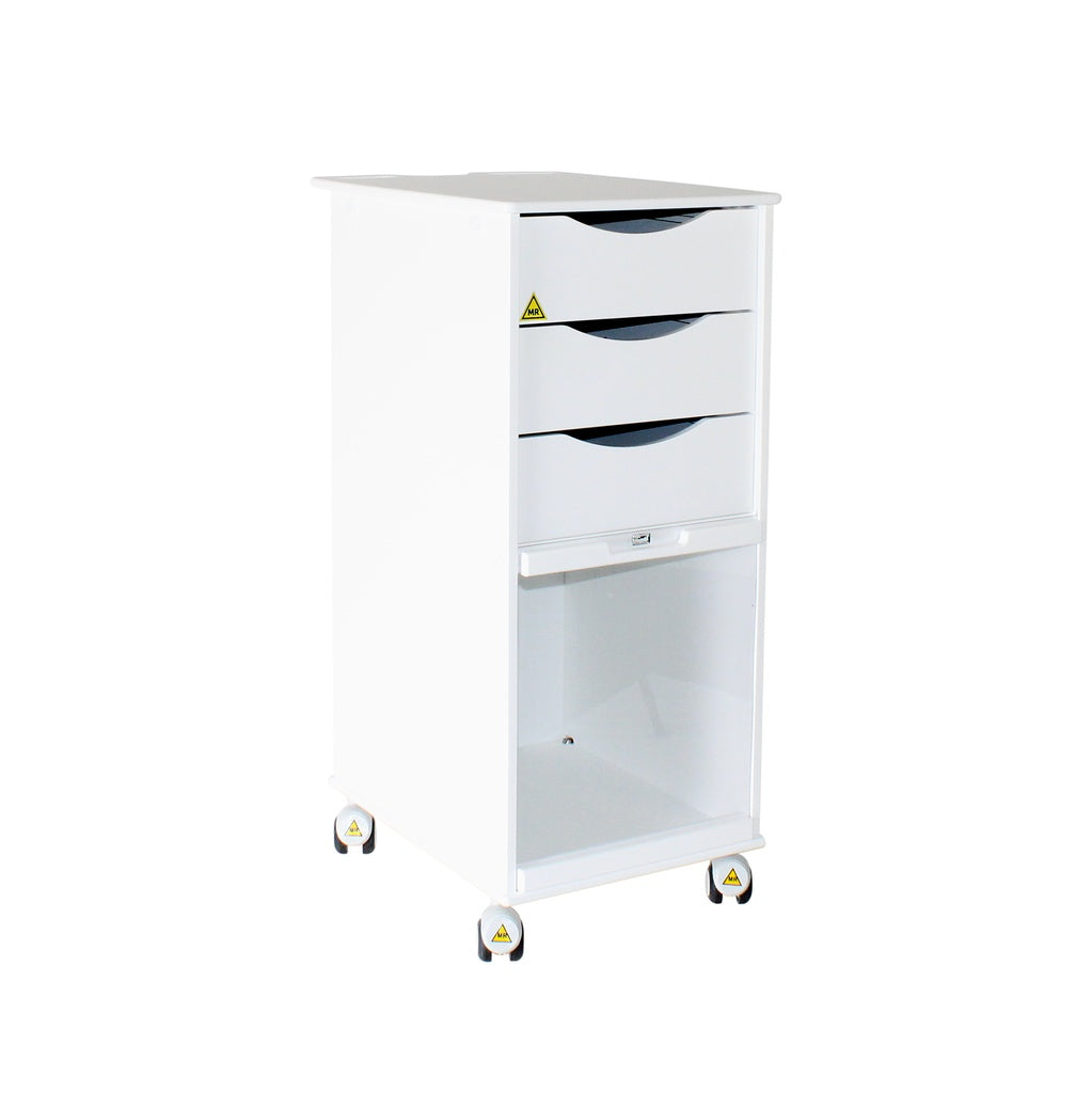 TrippNT 51726 White MRI Core SP Cart Non-Ferrous HDPE Full Front View