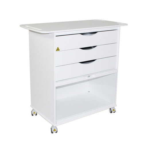 TrippNT 51731 MRI Extra Wide Core Cart - Non-Ferrous HDPE 36-Inch Wide MR Conditional Cart Front View