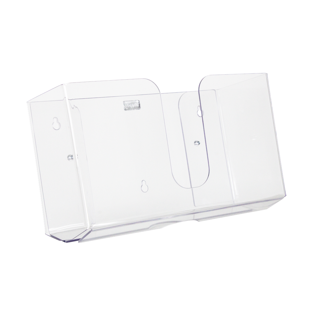 TrippNT 51912 Wide Clear Dual Dispensing Paper Towel Holder PETG Front View
