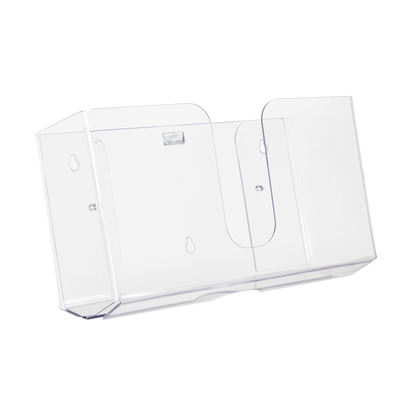 TrippNT 51912 Wide Clear Dual Dispensing Paper Towel Holder PETG Front View