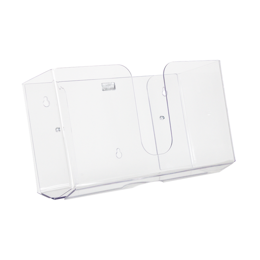 TrippNT 51912 Wide Clear Dual Dispensing Paper Towel Holder PETG Front View