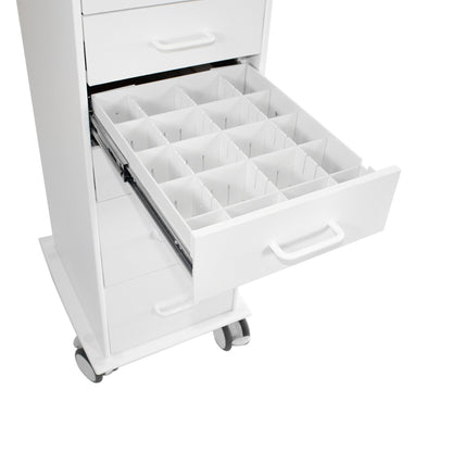 TrippNT Adjustable Drawer Divider White ABS Interlocking Pieces Front View