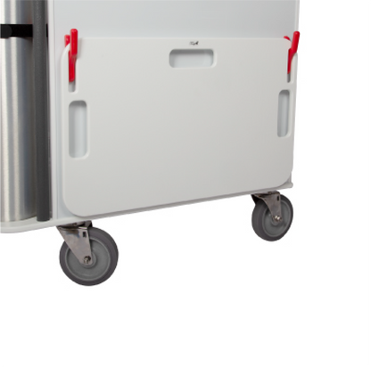 TrippNT 52952 Cardiac Board - White HDPE CPR Backboard with 3 Handles and Cart Mounting Slots