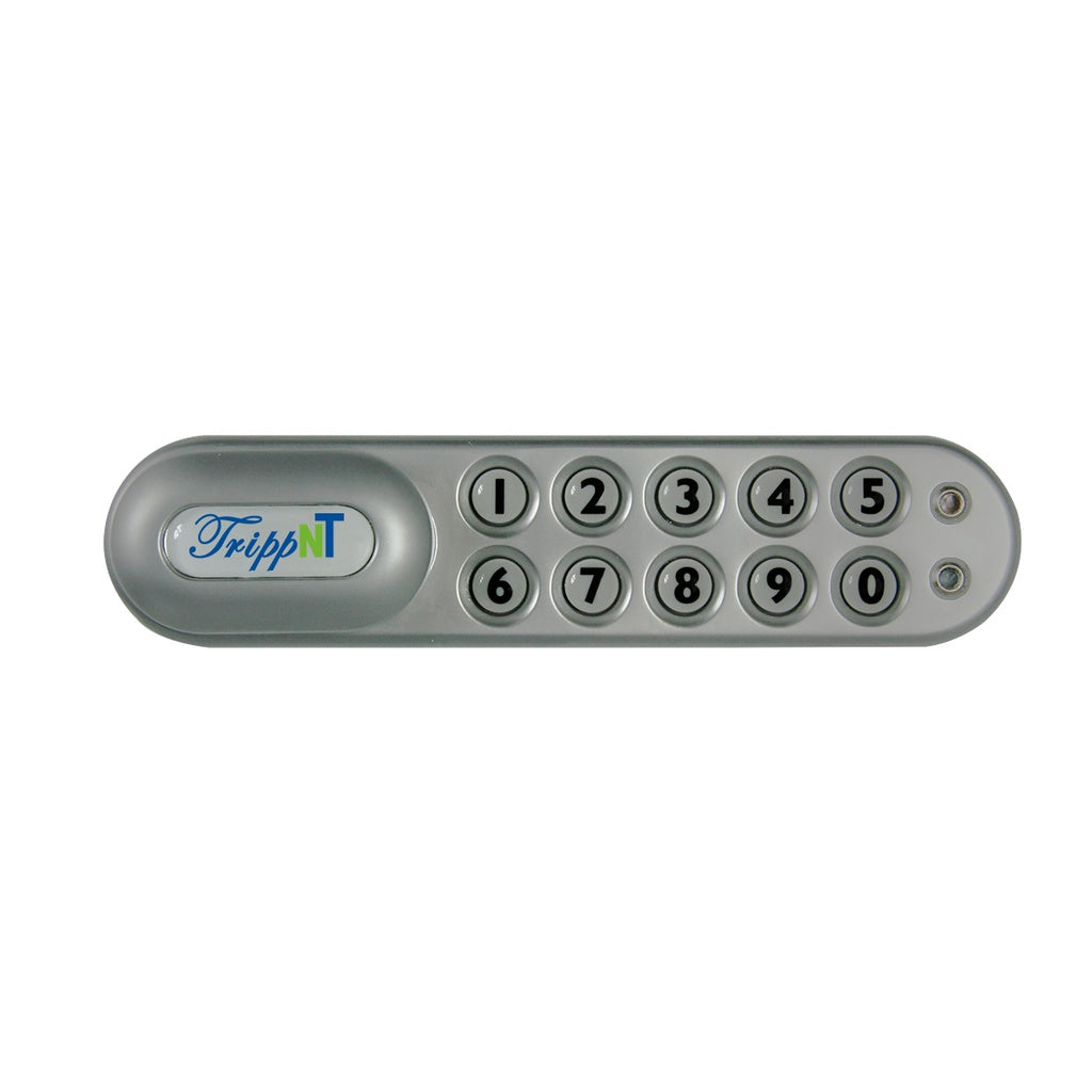 TrippNT 52967 Electronic Key Lock - Silver Gloss 4-Digit PIN Keyless Lock for Hinged Door Carts