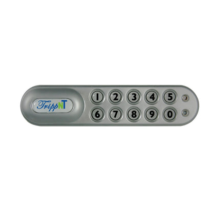 TrippNT 52967 Electronic Key Lock - Silver Gloss 4-Digit PIN Keyless Lock for Hinged Door Carts
