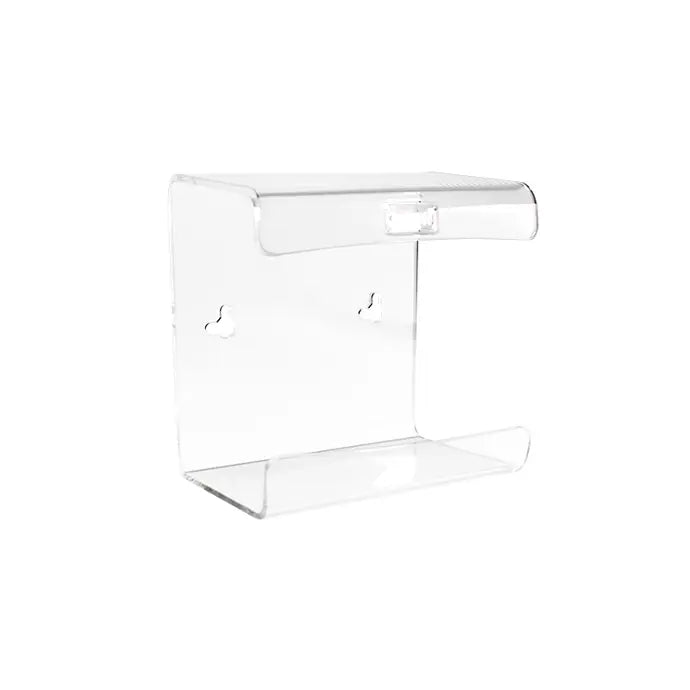 TrippNT 53041 Small Clear Kimwipe Holder - Clear Acrylic Side-Loading Wiper Box Dispenser Front View