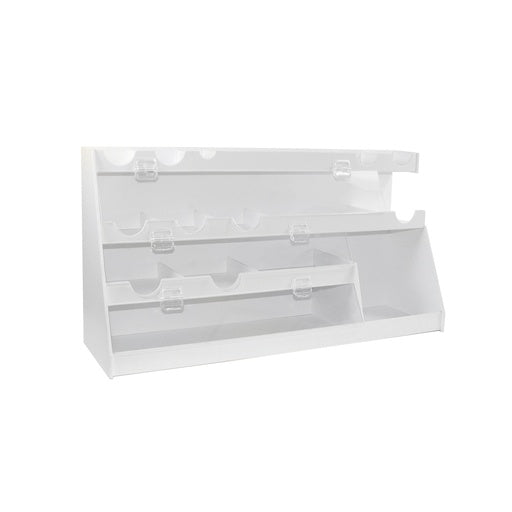 TrippNT 53120 Extra Large Benchtop Workstation with Door - 30-Inch White PVC Clear Acrylic Door Front View