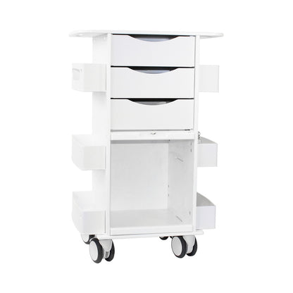 TrippNT 53370 Core DX Cart White Drawers Sliding Door - Standard HDPE Clinical Supply Cart Front View