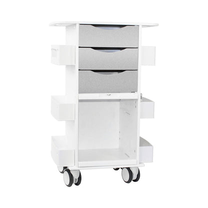 TrippNT 53372 Core DX Cart with Sliding Door, Silver Metallic drawer