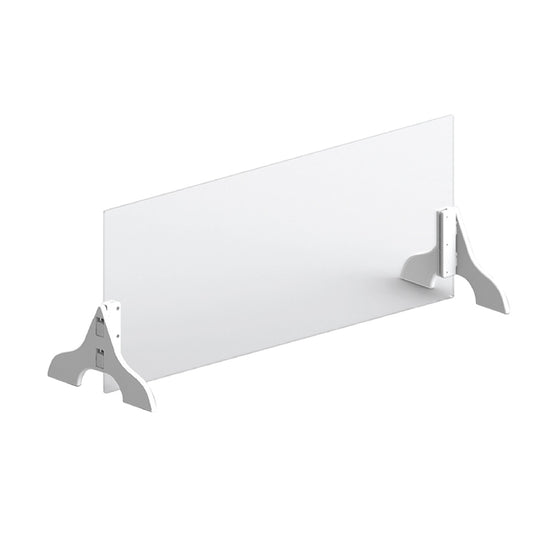 TrippNT 53408 Free Standing Biohazard Shield - 40-Inch Clear Acrylic HDPE Stand Sneeze Guard Front View