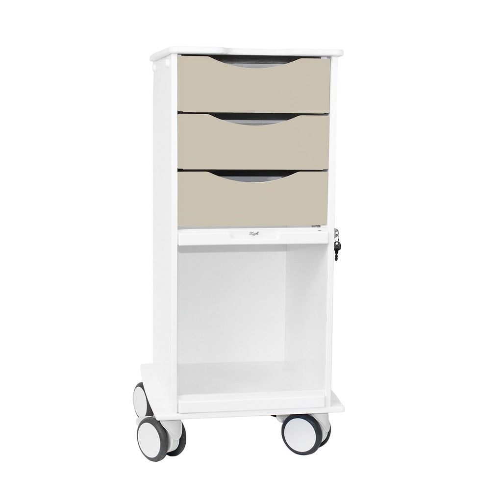 TrippNT 53451 Core SP Cart Almond Beige Drawers HDPE Front View