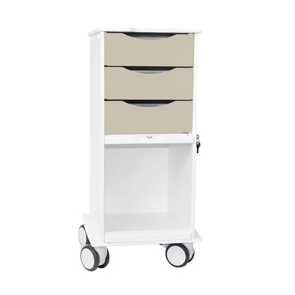 TrippNT 53451 Core SP Cart Almond Beige Drawers HDPE Front View