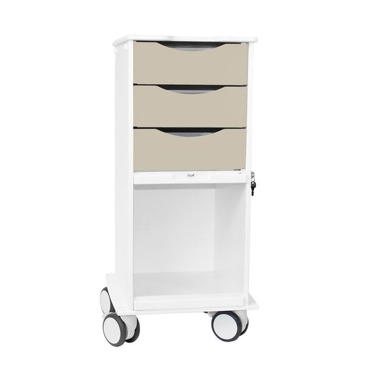 TrippNT 53451 Core SP Cart Almond Beige Drawers HDPE Front View