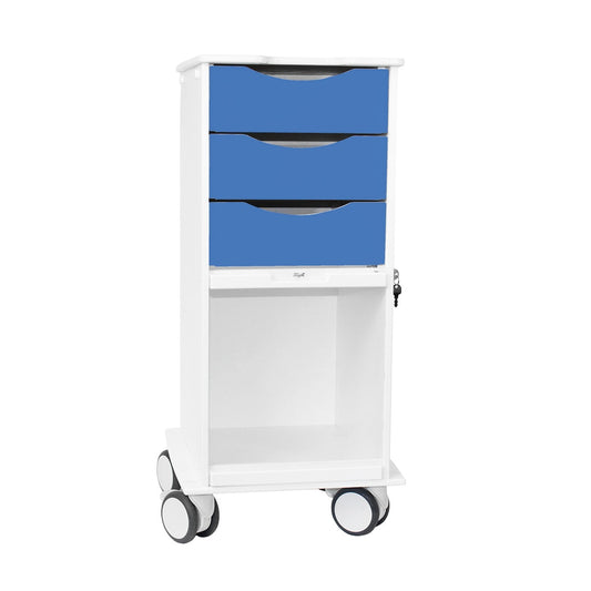 TrippNT 53455 Core SP Cart Global Blue Drawers HDPE Front View