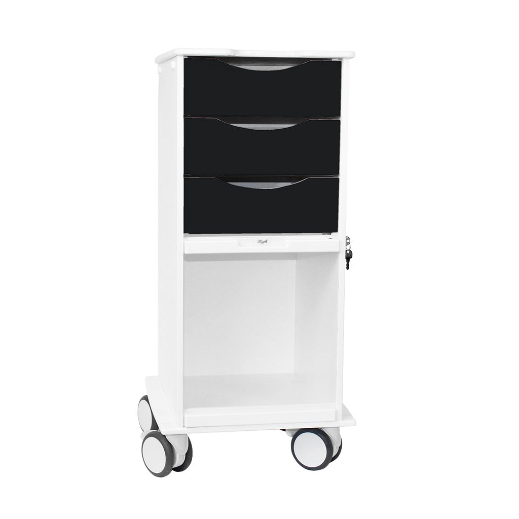 TrippNT 53461 Core SP Cart Black Drawers HDPE Full Front View