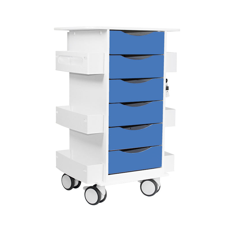 Core 6D Clinical Carts, Six-Drawer HDPE — 6 Colors, 1/Cart | TrippNT