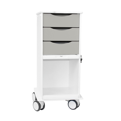 TrippNT 53479 Core SP Cart Dolphin Gray Drawers HDPE Full Front View