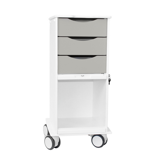 TrippNT 53479 Core SP Cart Dolphin Gray Drawers HDPE Full Front View