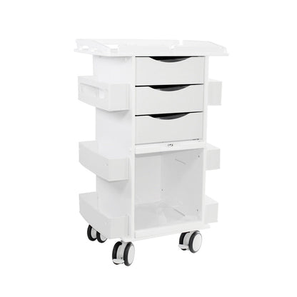 TrippNT 53504 Core DX Cart with Sliding Door and Railtop, White drawer