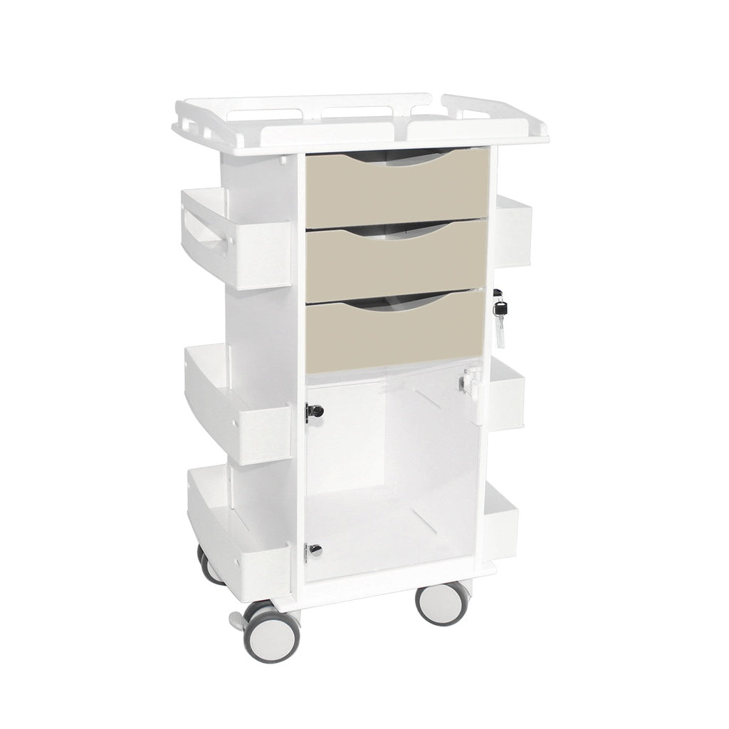 TrippNT 53530 Core DX Hinged Door Railtop Almond Beige HDPE Full Front View