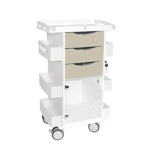 TrippNT 53530 Core DX Hinged Door Railtop Almond Beige HDPE Full Front View