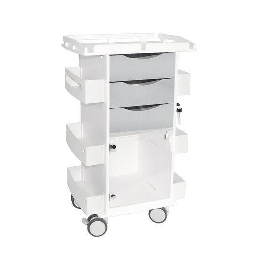TrippNT 53531 Core DX Hinged Door Railtop Silver Metallic HDPE Full Front View