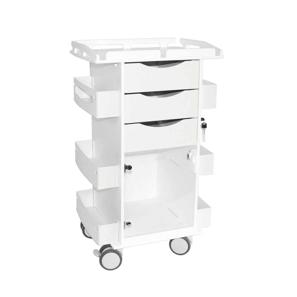 TrippNT 53547 Core DX Hinged Door Railtop White HDPE Full Front View