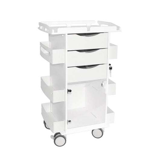 TrippNT 53547 Core DX Hinged Door Railtop White HDPE Full Front View