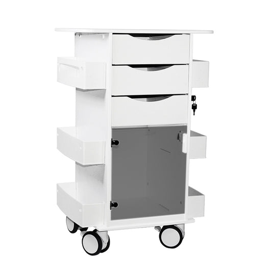 TrippNT 53562 Core DX Smoke Hinged Door White HDPE Full Front View
