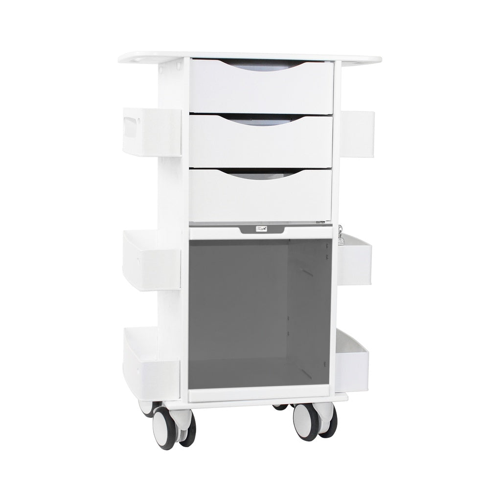 TrippNT 53563 Core DX Smoke Sliding Door White HDPE Full Front View