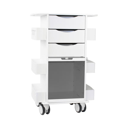 TrippNT 53563 Core DX Smoke Sliding Door White HDPE Full Front View