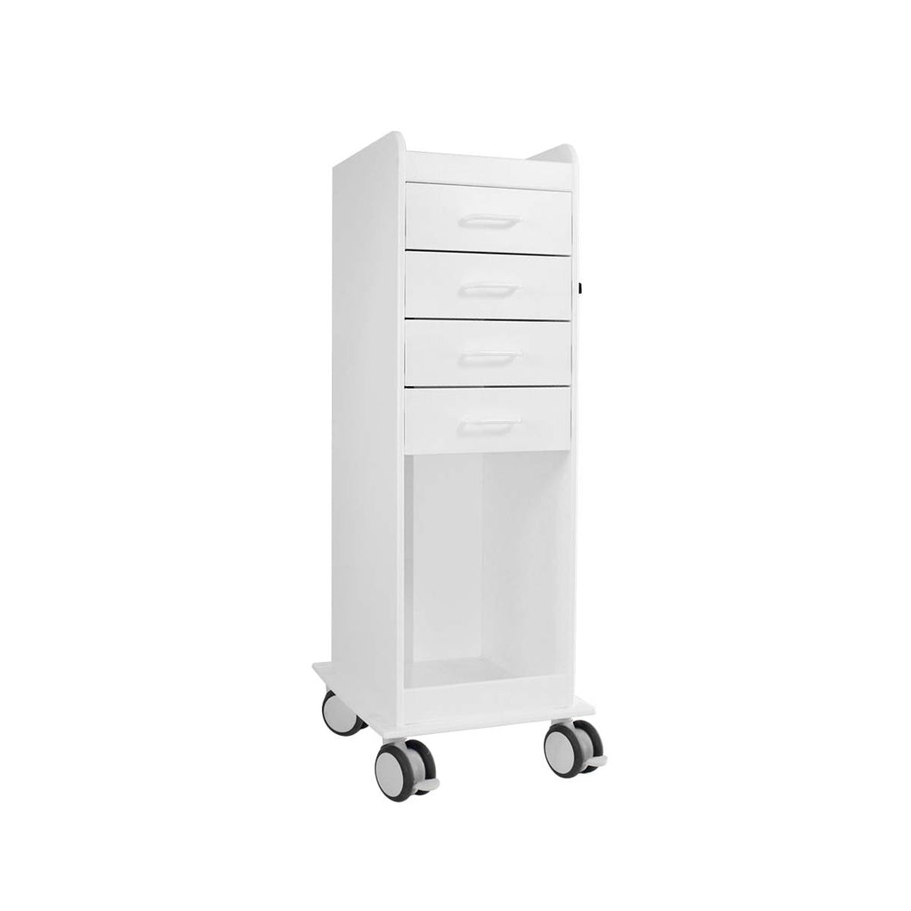 Tall Locking Lab Cart, 4-Drawer HDPE, 46¾", Locking — 6 Colors, Each | TrippNT