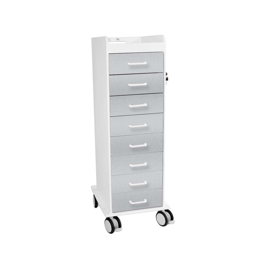 TrippNT TL Tall Slender Lab Carts, HDPE 6- & 8-Drawer — 6 Colors, Locking Options, Each | TrippNT