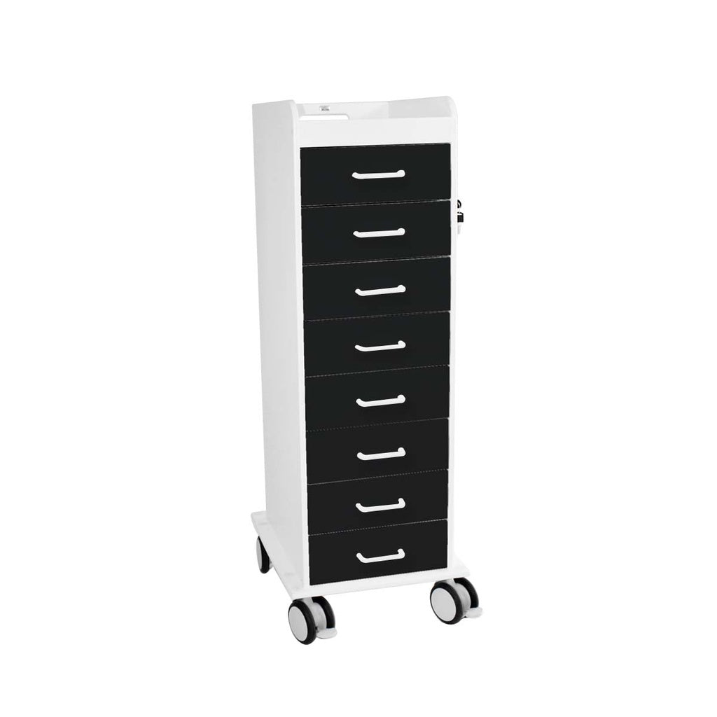 TrippNT TL Tall Slender Lab Carts, HDPE 6- & 8-Drawer — 6 Colors, Locking Options, Each | TrippNT