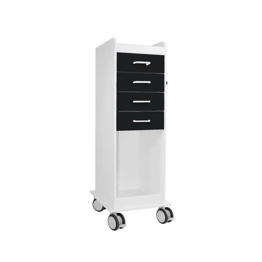 Tall Locking Lab Cart, 4-Drawer HDPE, 46¾", Locking — 6 Colors, Each | TrippNT