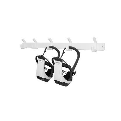 TrippNT 53940 — primary hero, 48-inch 5-hook HDPE surgical helmet rack