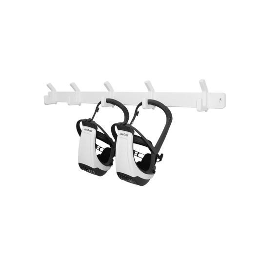 TrippNT 53940 — primary hero, 48-inch 5-hook HDPE surgical helmet rack