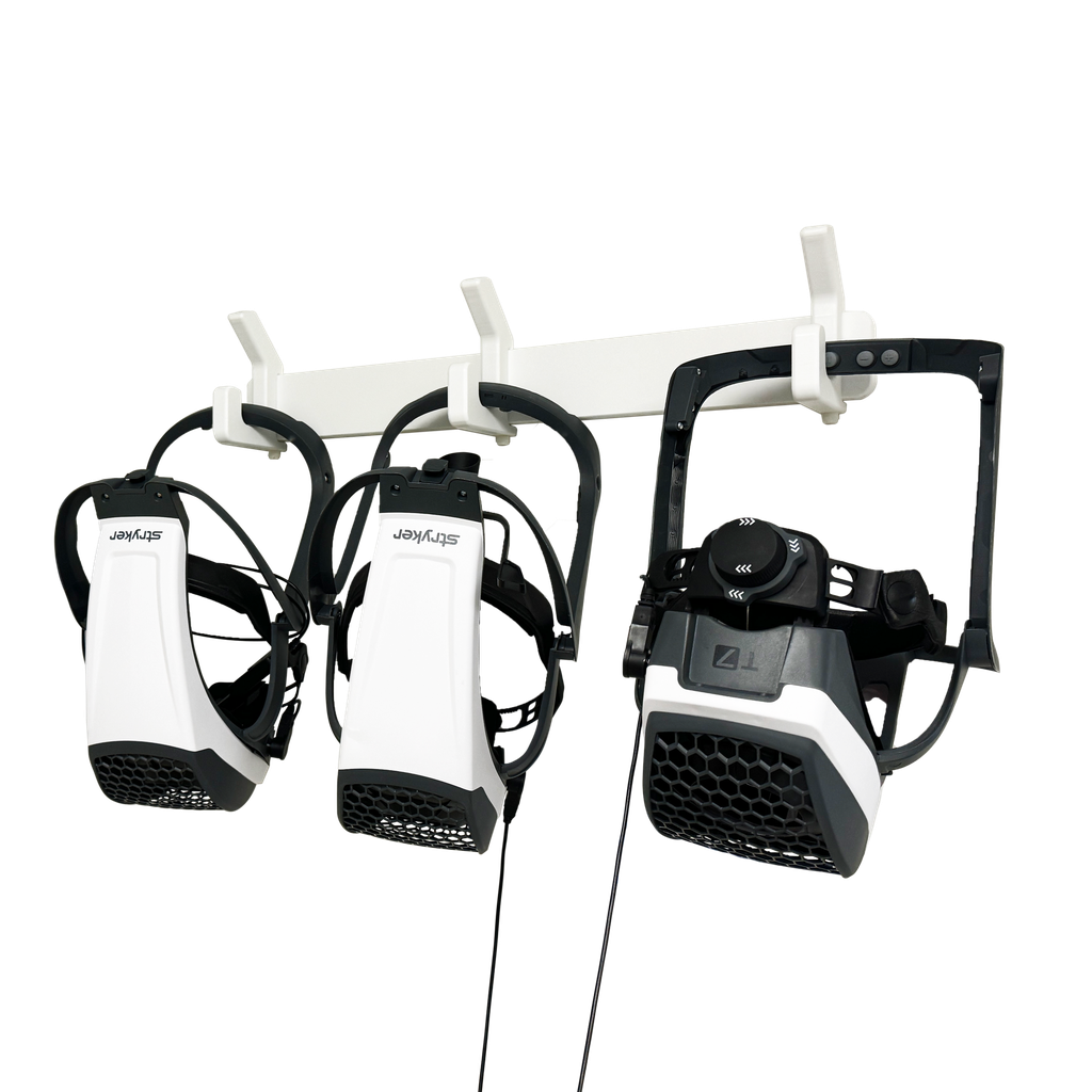TrippNT 53941 — primary hero, 24-inch 3-hook HDPE surgical helmet rack