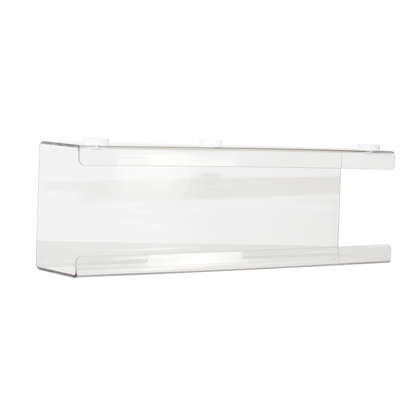 TrippNT 54013 — primary hero, large kimwipe holder magnet undermount — clear polycarbonate 1-bin under-shelf dispenser for KC 34133 large boxes