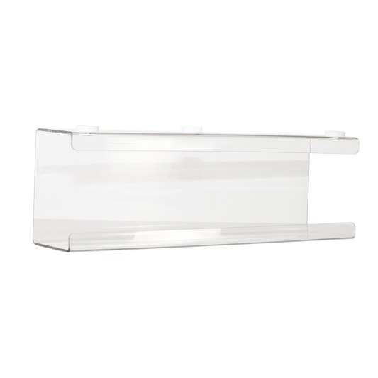 TrippNT 54013 — primary hero, large kimwipe holder magnet undermount — clear polycarbonate 1-bin under-shelf dispenser for KC 34133 large boxes