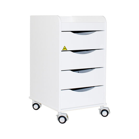 TrippNT 54038 MRI Compact Cart White HDPE Non-Ferrous Full Front View