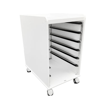 TrippNT 54089 LabFlow Hood Cart - Under-BSC Mobile HDPE Cart with 6-Level Aluminum Rail System