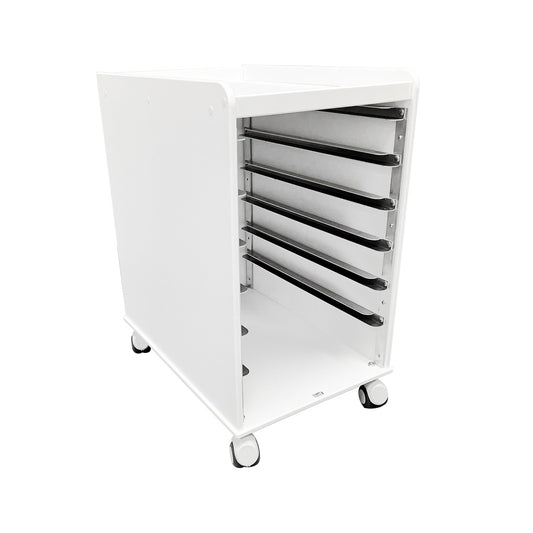 TrippNT 54089 LabFlow Hood Cart - Under-BSC Mobile HDPE Cart with 6-Level Aluminum Rail System