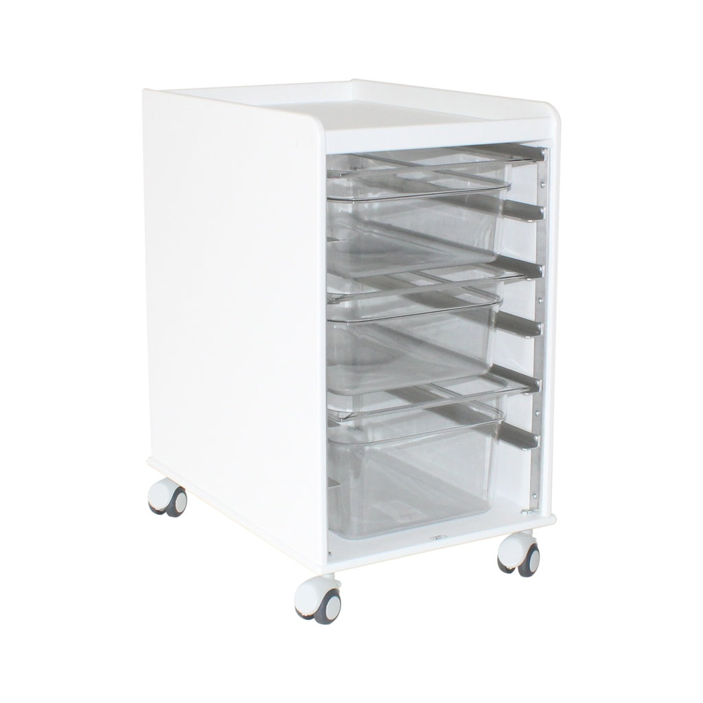LabFlow Hood Cart with Polycarbonate & Polypropylene Trays — 6 Tray Configurations, 1 Cart Bundle/Each | TrippNT