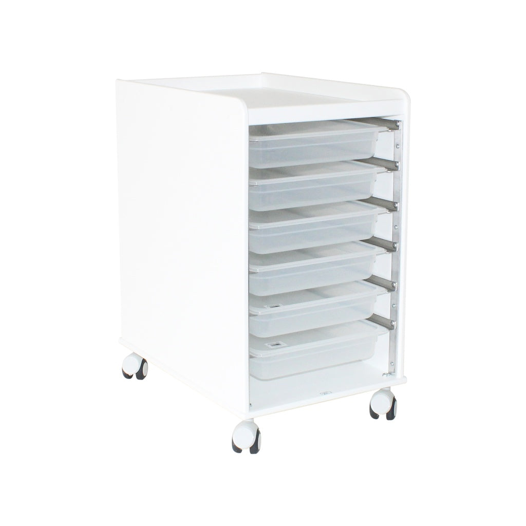 LabFlow Hood Cart with Polycarbonate & Polypropylene Trays — 6 Tray Configurations, 1 Cart Bundle/Each | TrippNT